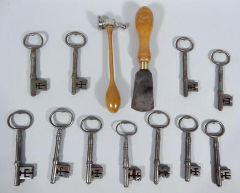 A number of various iron keys