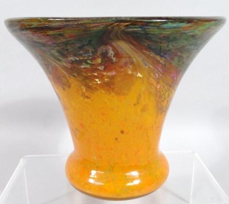 An early 20thC Monart glass vase