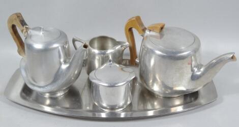 A mid 20thC Picquot ware five piece service