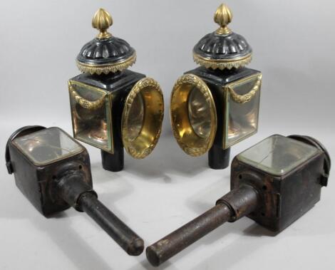 Various early 20thC and other carriage lanterns