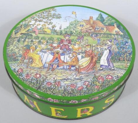 A Huntley and Palmers racy biscuit tin