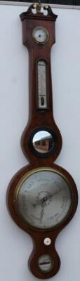 A mid 19thC wheel barometer