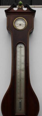 A large mid 19thC wheel barometer - 3