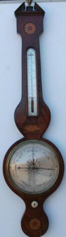 A mid 19thC wheel barometer