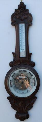 A Victorian aneroid barometer