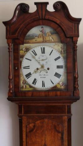 A mid 19thC long case clock by Thomas Moore of Derby