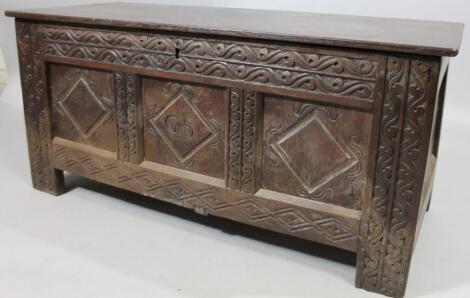 An oak coffer