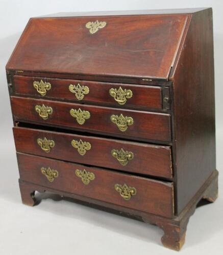 A George III mahogany bureau