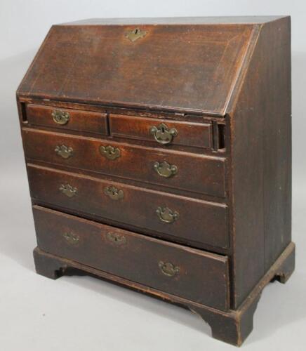 An 18thC fruitwood bureau