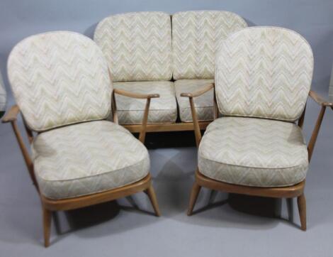An Ercol three piece cottage suite