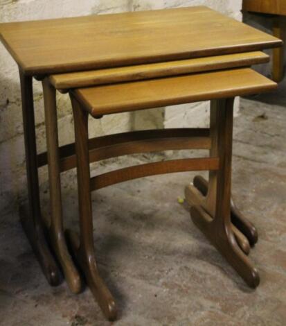 A nest of three 1970's/80's G-plan teak tables