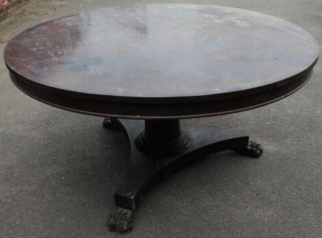 An early Victorian rosewood breakfast table