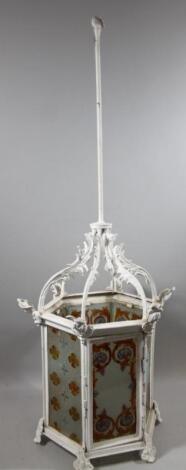 An early 20thC hanging lantern