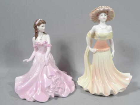 Two boxed Coalport figures