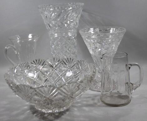 A 20thC crystal vase