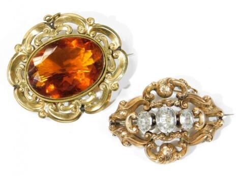 Two Victorian style brooches