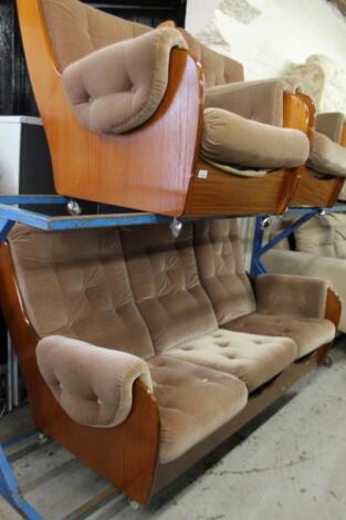 A 1960 G Plan three piece suite