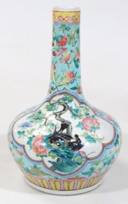 A 19thC Chinese Qing period bottle vase - 3