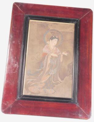 19thC Japanese School. Figure of a geisha standing in flowing robes - 2