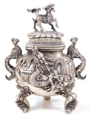 A Chinese Jiajing style polished metal censer - 3