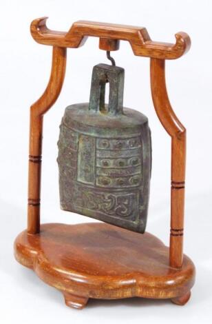 A Chinese cast metal bell