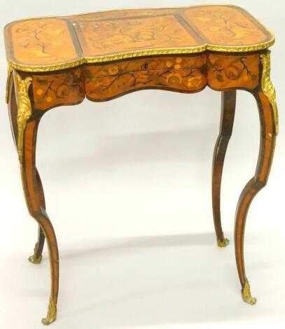 A late 19th/early 20thC Continental kingwood and marquetry ladies dressing table