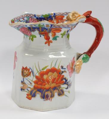 A 19thC Mason's ironstone octagonal jug