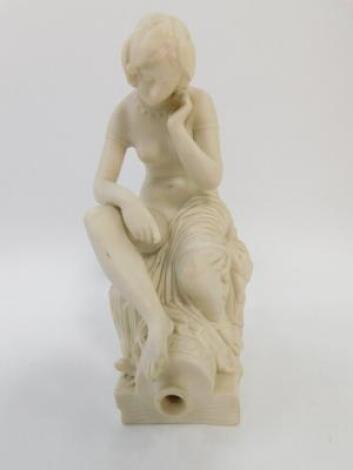 A Copeland late 19thC Parian figure modelled as River Allegory