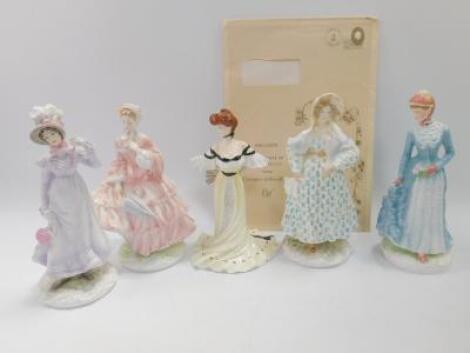 A set of four Royal Worcester porcelain figures