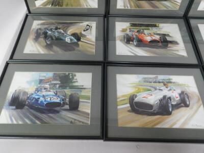 Twelve Alan Fearnley Motor Racing prints - 3