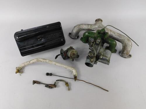 Engine parts from an Austin A35.