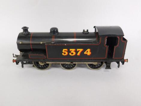 A Bassett-Lowke 0 gauge model of an LMS Standard tank locomotive