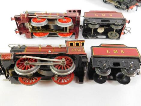 Four Hornby 0 gauge locomotives