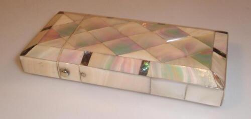 A Victorian mother-of-pearl and abalone shell cigar case