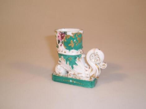 A mid 19thC Jacob Petit (Fontainbleu) porcelain spill vase