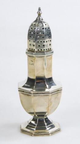 An Elizabeth II silver sugar caster