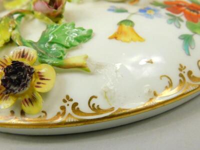 A late 19th/early 20thC Volkstedt style porcelain dish and cover - 3