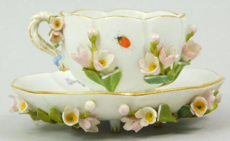 A 20thC Meissen porcelain tea cabinet cup and saucer