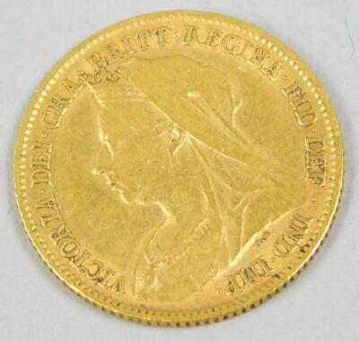 A Victorian half gold sovereign