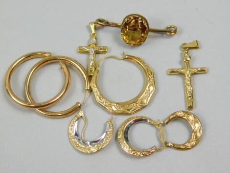 Various 9ct gold and other jewellery