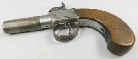 A 19thC small pocket pistol