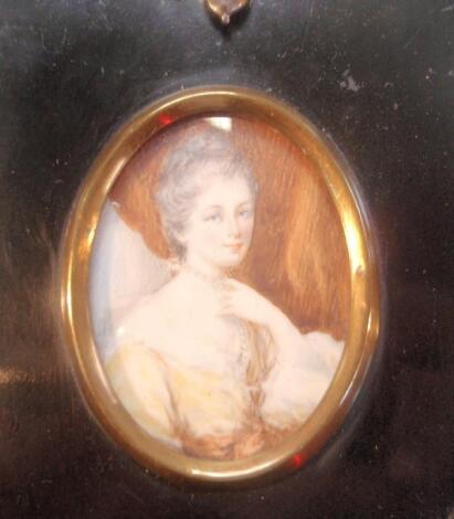 Violet Marshal (19th/20thC). Portrait miniature of The Honourable Mrs Finch