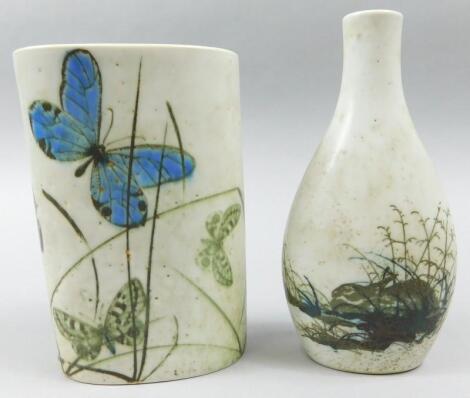 Two Royal Copenhagen porcelain vases