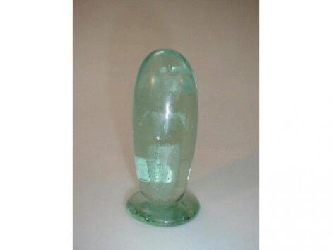 A Nailsea slender green glass dump