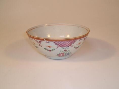 An 18thC Chinese Famille Rose bowl