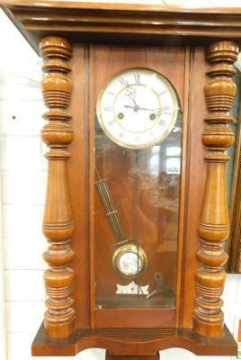 A Vienna type walnut wall clock by Gustav Becker