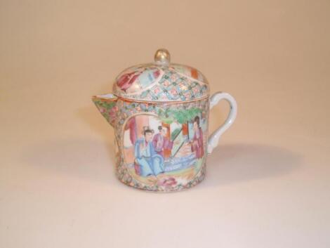 A Chinese Canton Famille rose jug and cover