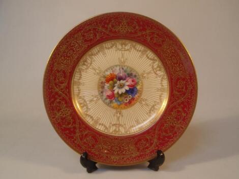 A Royal Worcester cabinet plate