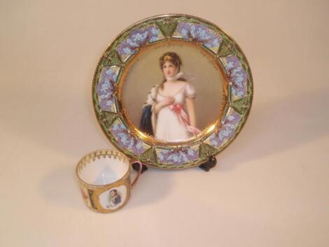 A Vienna porcelain cabinet plate