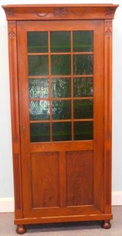 A 20thC Danish walnut side cabinet in Art Nouveau style